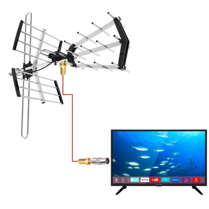 Antenă direcțională DVB-T/T2 VA900 COMBO cu filtru LTE, din aluminiu, Vayox