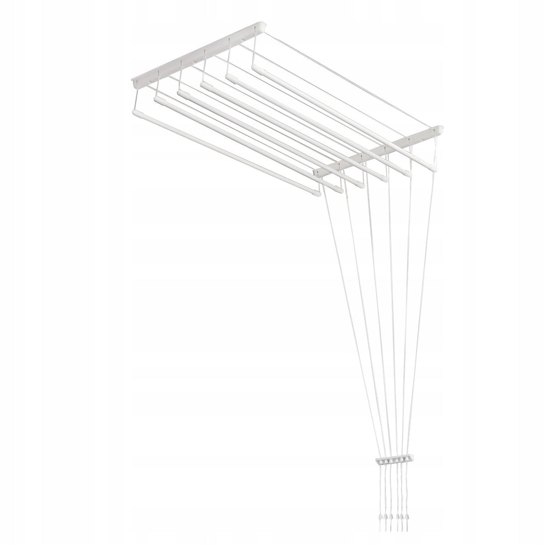 Uscător de rufe de tavan cu 6 bare, 140 cm, suprafață de uscare de 8,4 m, Sepio