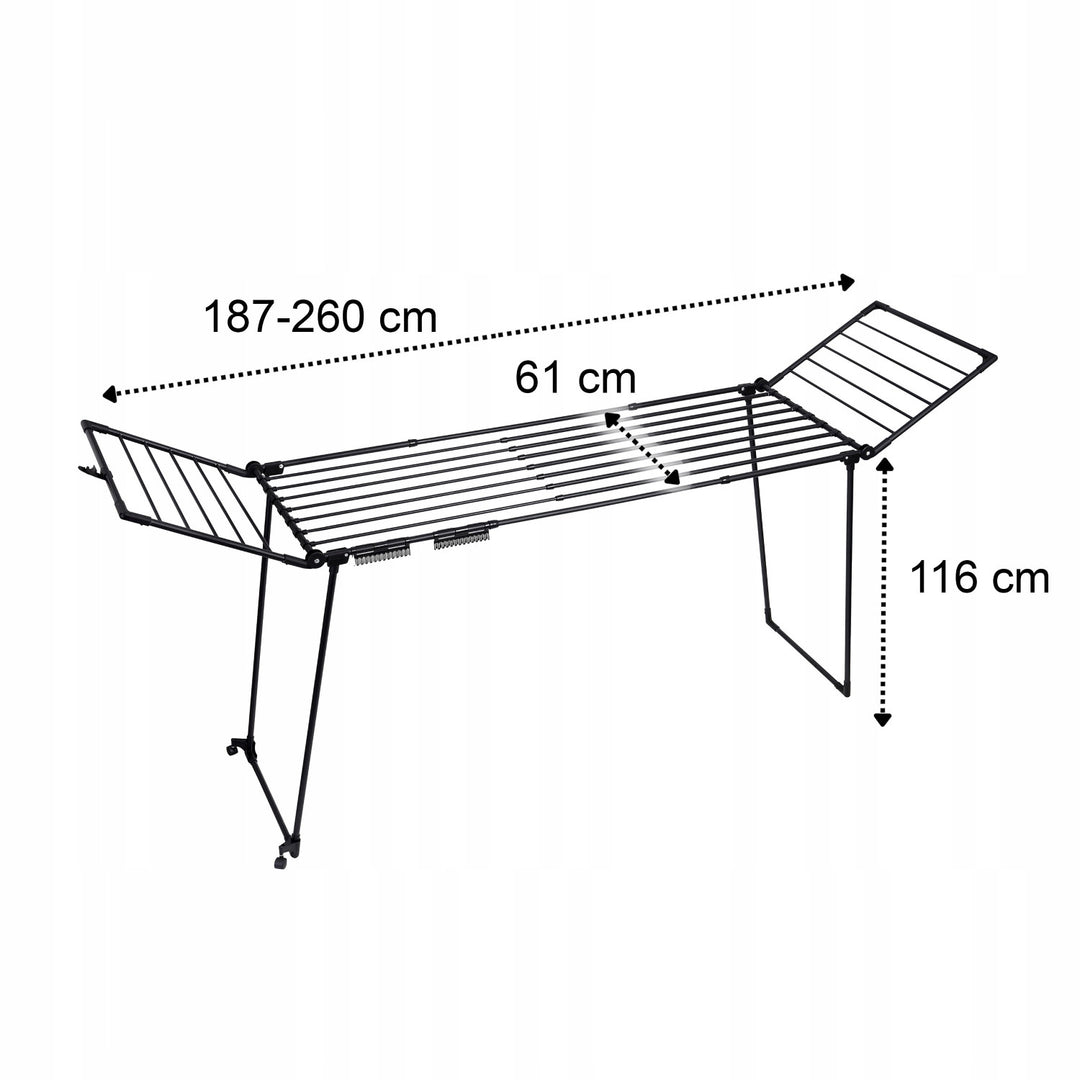 Uscător de rufe, suprafață de 27 m, extensibil, pliabil, model mare de podea, Bona XXL, Sepio