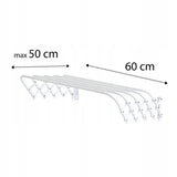 Uscător de rufe tip acordeon 60, pentru haine și lenjerie, extensibil, alb, model 103, Sepio