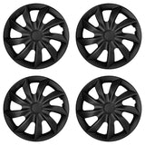 Capace universale pentru roți de 16'' NRM Quad, negru mat, 4 bucăți