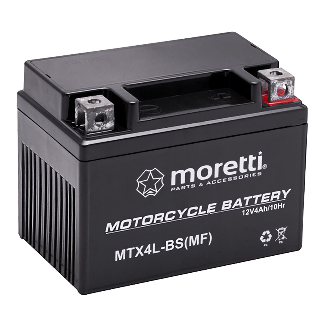 Baterie Moretti, 12 V, 4 Ah, AGM (gel), curent de pornire 50 A, AKUYTX4L-BSXMOR000