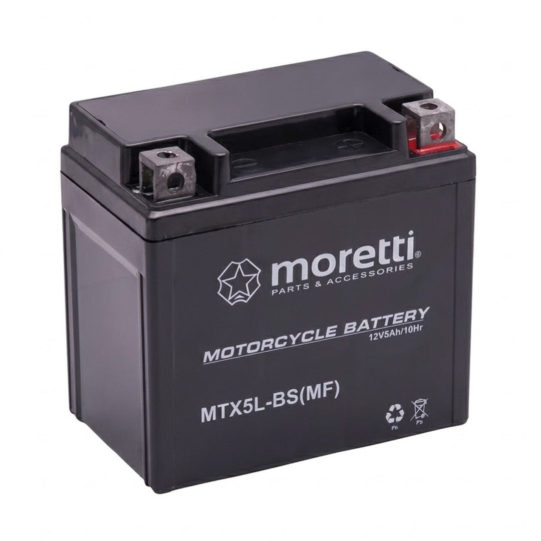 Baterie Moretti, 12 V, 5 Ah, AGM (gel), curent de pornire 70 A, AKUYTX5L-BSXMOR000