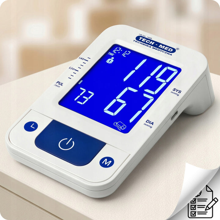 Tensiometru electronic, funcție vocală, manșetă 22–42 cm, indicator IHB, TMA-CONTROL3, Techmed