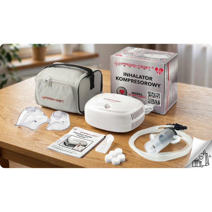 Inhalator cu compresor, 2 măști, KT-NEB FAMILY, Techmed