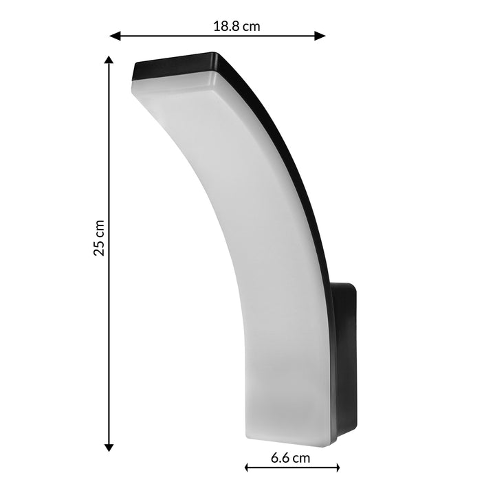 Lampă LED Maclean, culoare neagră, 20 W, IP65, 2750 lm, nuanță albă neutră (4000 K) MCE511 B, 2 bucăți