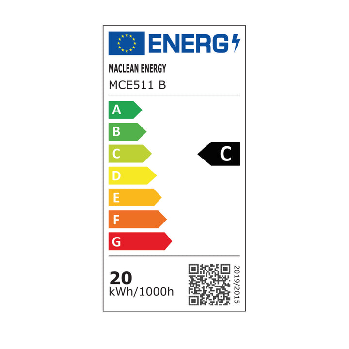 Lampă LED Maclean, culoare neagră, 20 W, IP65, 2750 lm, nuanță albă neutră (4000 K) MCE511 B, 2 bucăți