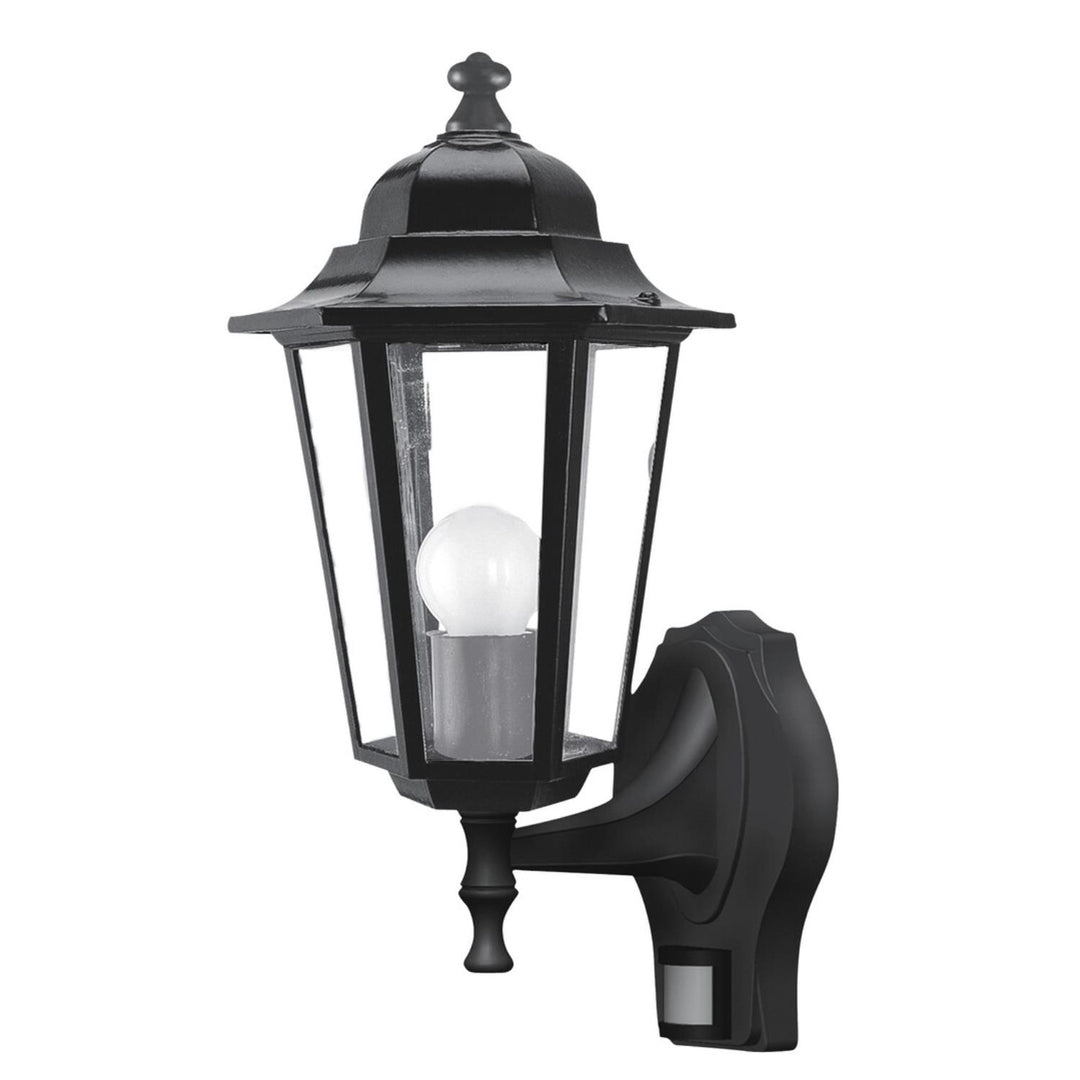 Aplică Rabalux, pentru exterior, cu senzor de mișcare, IP43, E27, max. 60 W, negru, Velence, 4 bucăți