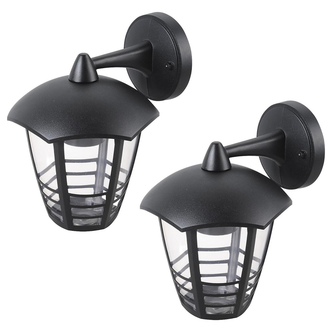 Aplică Rabalux, pentru exterior, IP44, E27, max. 60 W, neagră, Marseille, 2 bucăți