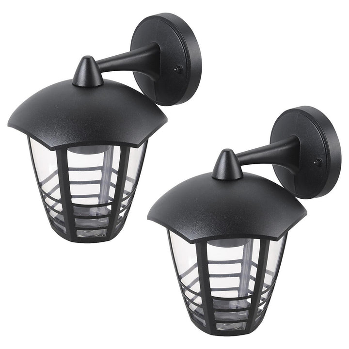 Aplică Rabalux, pentru exterior, IP44, E27, max. 60 W, neagră, Marseille, 2 bucăți