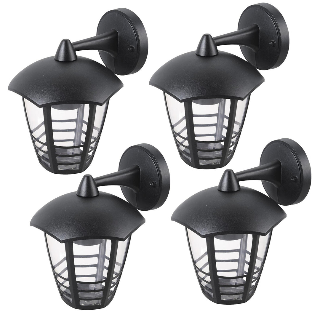 Aplică Rabalux, pentru exterior, IP44, E27, max. 60 W, neagră, model Marseille, 4 bucăți