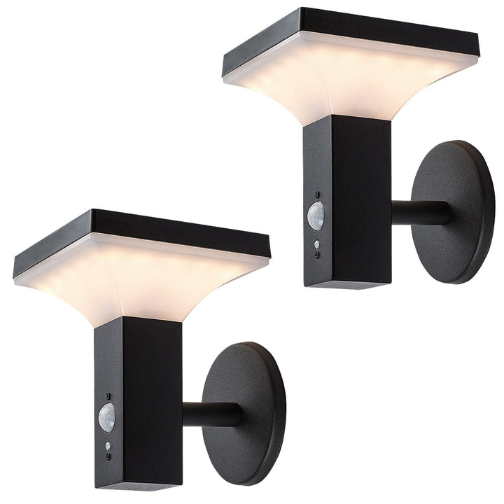 Lampă Rabalux, de perete, pentru exterior, cu energie solară, IP44, LED 4 W, Geleen, 2 bucăți