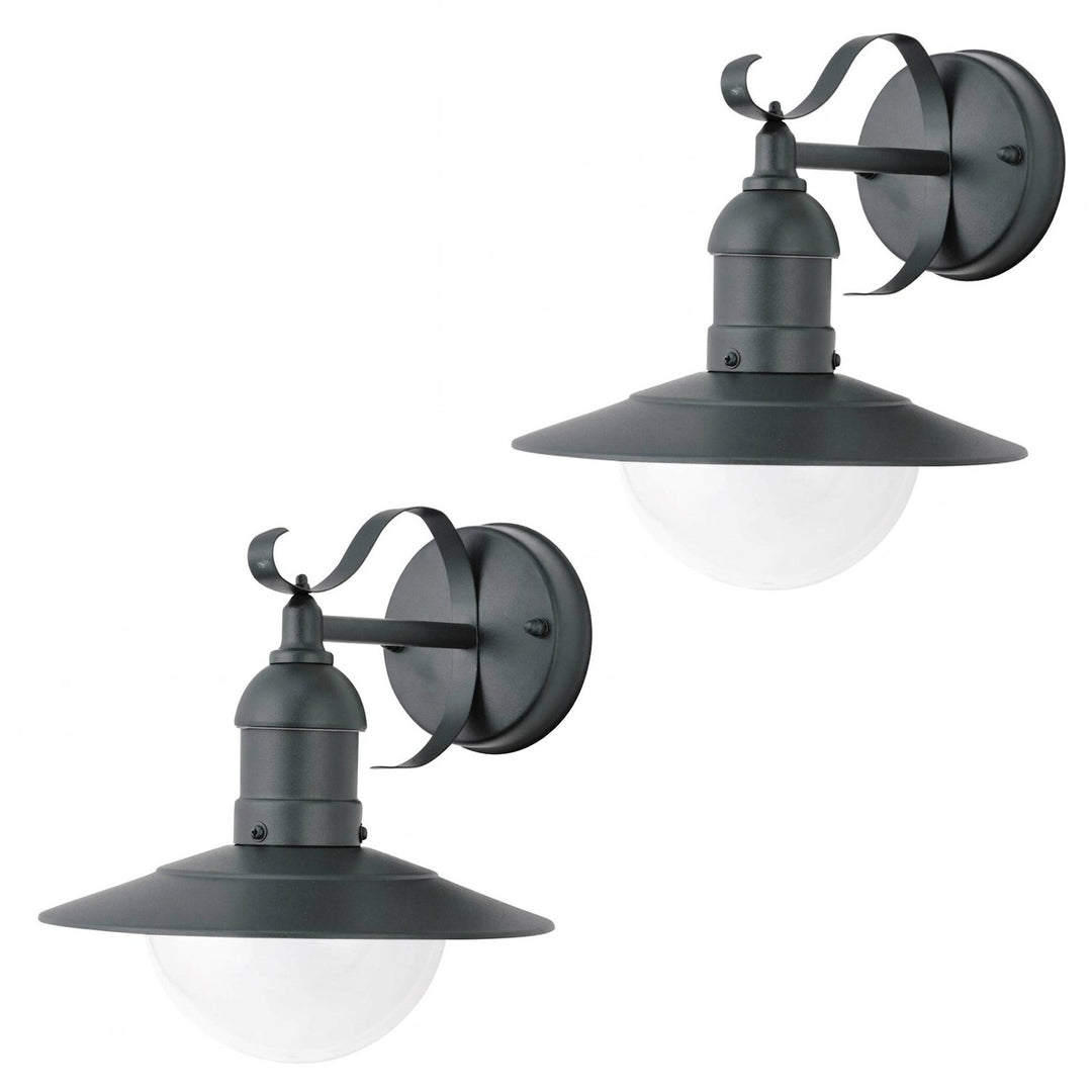Aplice Rabalux, pentru exterior, IP44, E27, max. 60 W, verde, Oslo, 2 bucăți