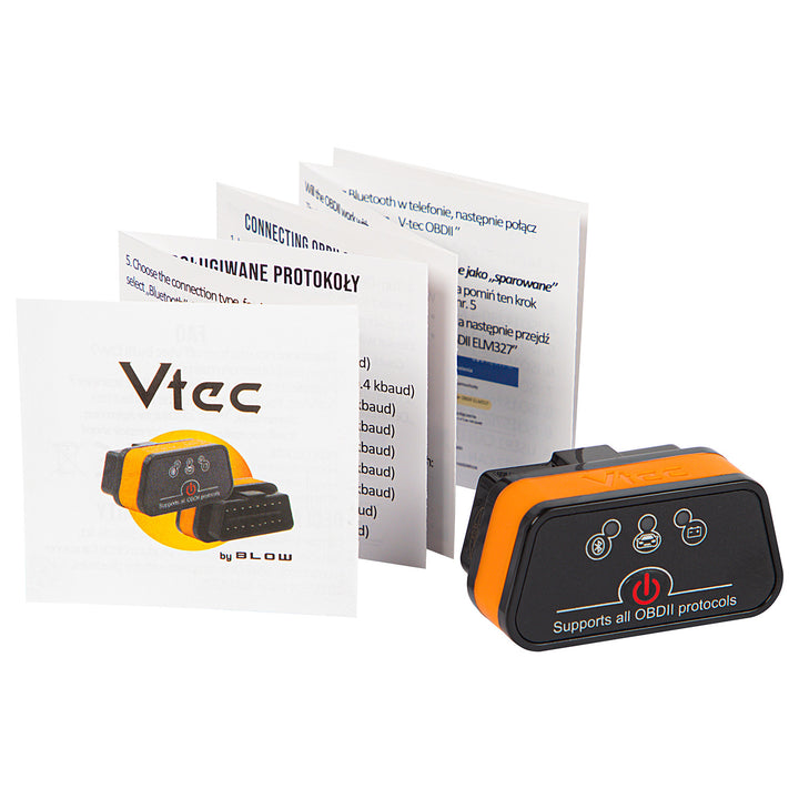 Interfață de diagnosticare OBD2 Vtec iTRON Blow, Bluetooth 4.0, comunicare fără fir cu computerul de bord al mașinii, compatibilitate ridicată, 58-660#