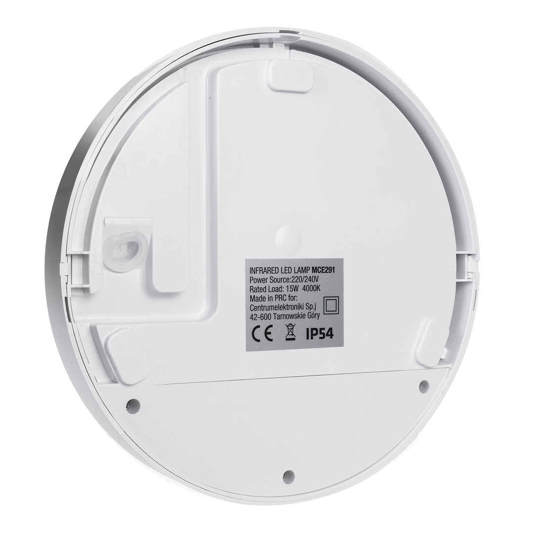 Lampă LED cu senzor de mișcare Maclean, senzor PIR, culoare albă, 15 W, IP54, 1100 lm, lumină neutră, MCE291 W, 2 bucăți