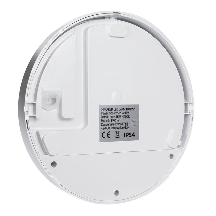 Lampă LED cu senzor de mișcare Maclean, senzor PIR, culoare albă, 15 W, IP54, 1100 lm, lumină neutră, MCE291 W, 2 bucăți