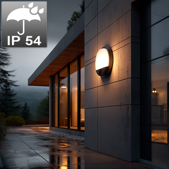 Lampă LED cu senzor de mișcare Maclean, senzor PIR, culoare gri, 15 W, IP54, 1100 lm, lumină neutră, MCE291 W, 2 bucăți