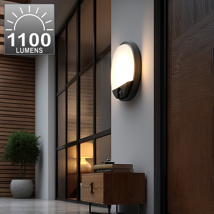 Lampă LED cu senzor de mișcare Maclean, senzor PIR, culoare gri, 15 W, IP54, 1100 lm, lumină neutră, MCE291 W, 2 bucăți