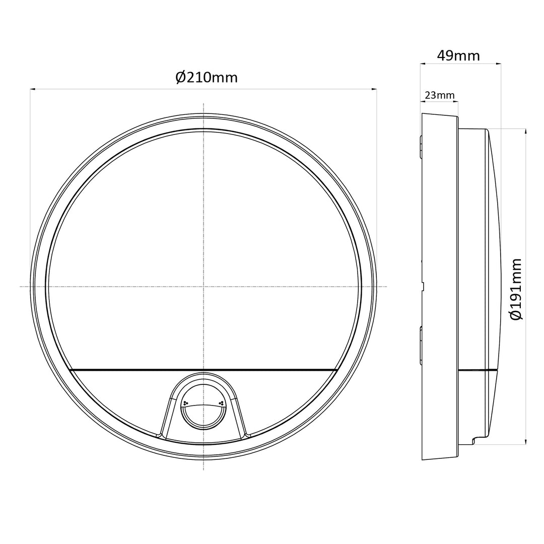 Lampă LED cu senzor de mișcare Maclean, senzor PIR, culoare gri, 15 W, IP54, 1100 lm, lumină neutră, MCE291 W, 2 bucăți