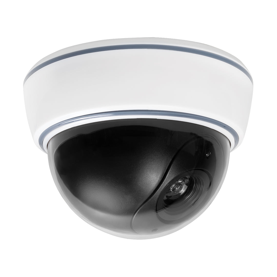 Cameră falsă tip cupolă DC2300 cu LED intermitent, 2 bucăți + 6 baterii AA Varta Industrial