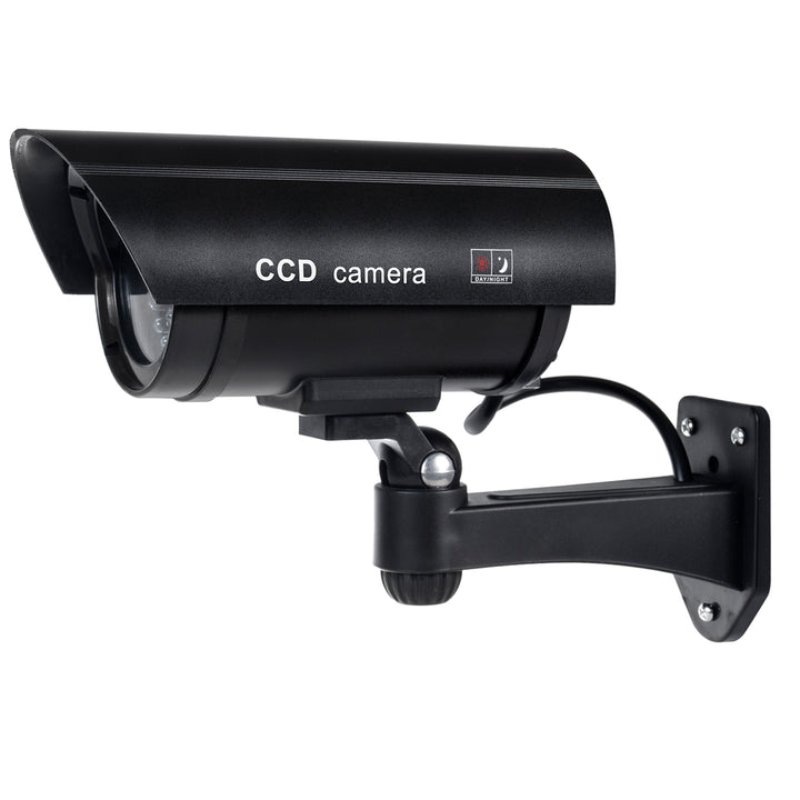 Cameră falsă cu LED intermitent IR1100 B IR pentru exterior, neagră, 2 bucăți + 4 baterii AA Varta Industrial