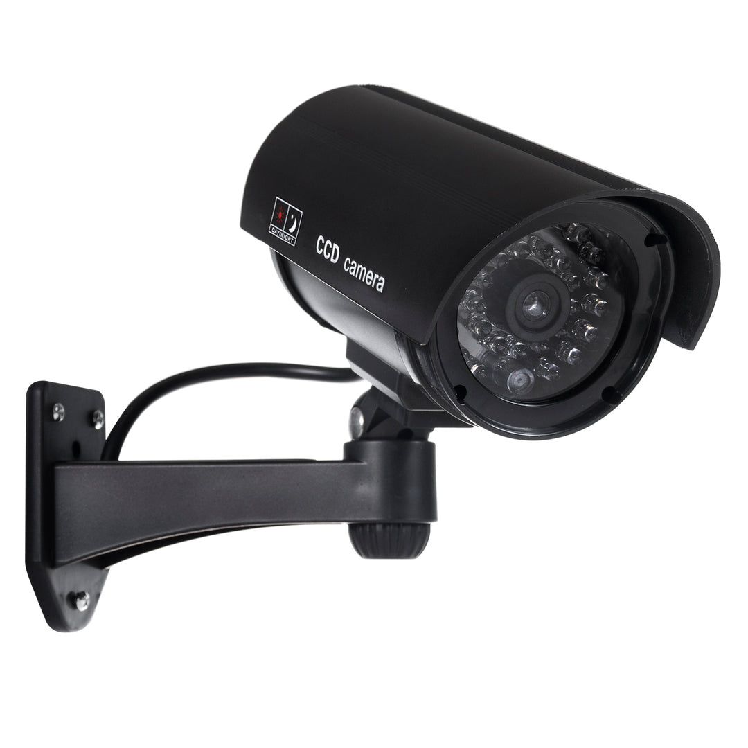 Cameră falsă cu LED intermitent IR1100 B IR pentru exterior, neagră, 2 bucăți + 4 baterii AA Varta Industrial