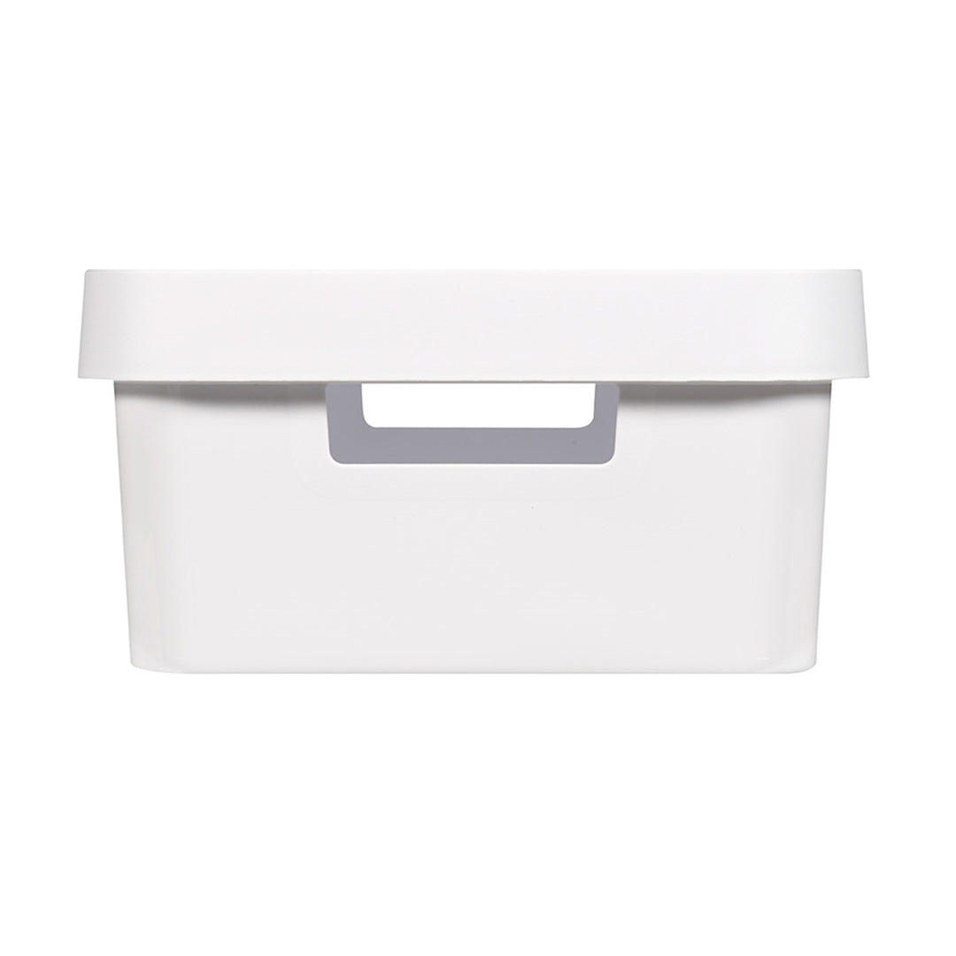 Recipient cu capac Curver Infinity 11 L, alb, 3 bucăți