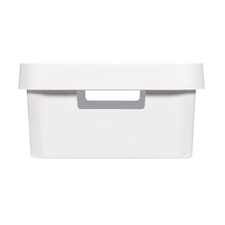 Recipient cu capac Curver Infinity 11 L, alb, 3 bucăți