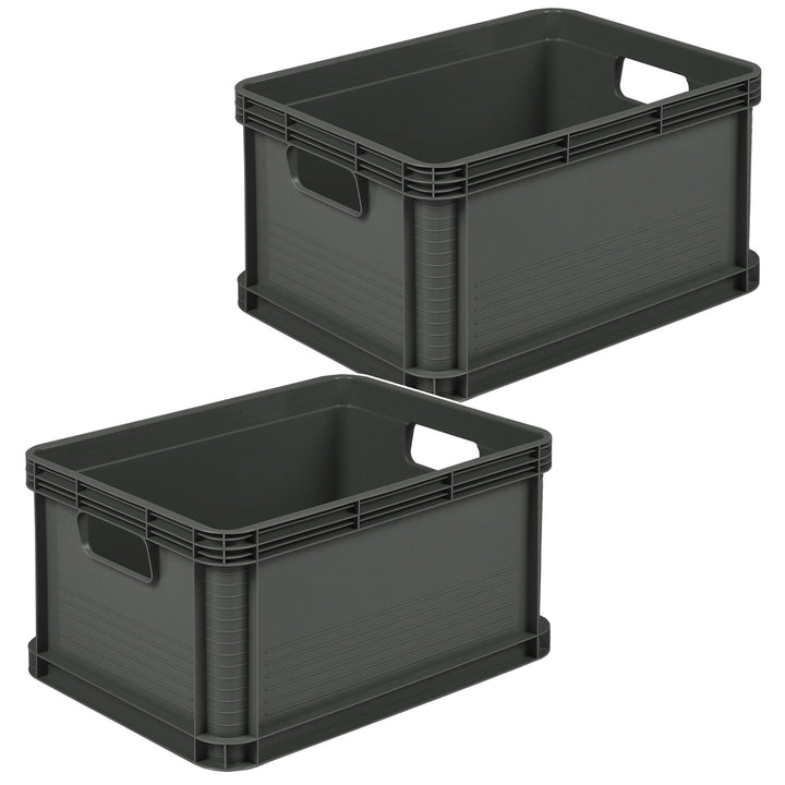 Recipient Robert Keeeper, stivuibil, adecvat pentru alimente, material rezistent și durabil, dimensiuni 40x30x22 cm, capacitate 20 L, 2 bucăți