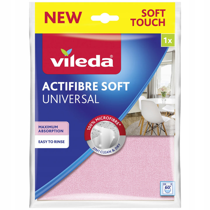 Mop plat cu găleată și storcător GreenBlue, două cartușe din microfibră HQ, capacitate de 5,7 L, MaxiClean GB870 + cârpă Vileda Actifibre Soft