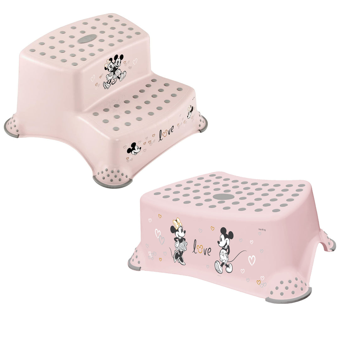 Trepied pentru copii + trepied pentru copii cu două trepte Keeeper, cu proprietăți antiderapante, seria „Minnie Mouse”