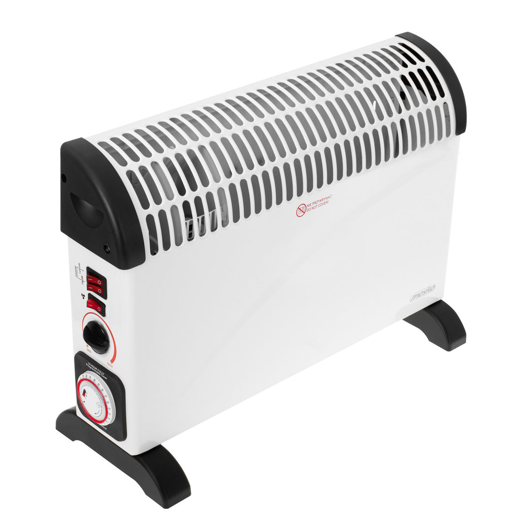 Convector electric, termostat, 2000 W, temporizator de 24 de ore, alb, cablu de 150 cm, Mesko, MS 7741W