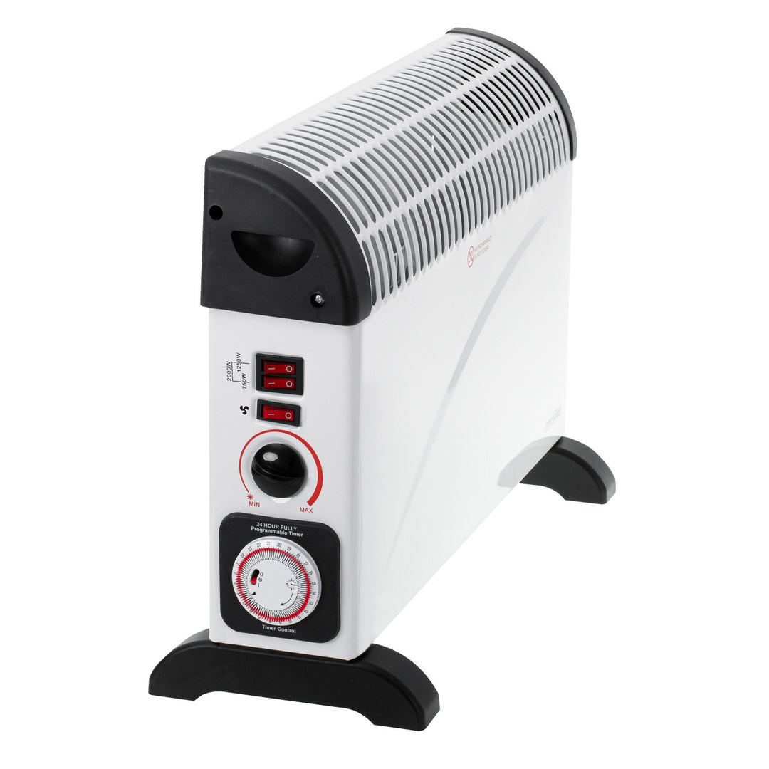 Convector electric, termostat, 2000 W, temporizator de 24 de ore, alb, cablu de 150 cm, Mesko, MS 7741W