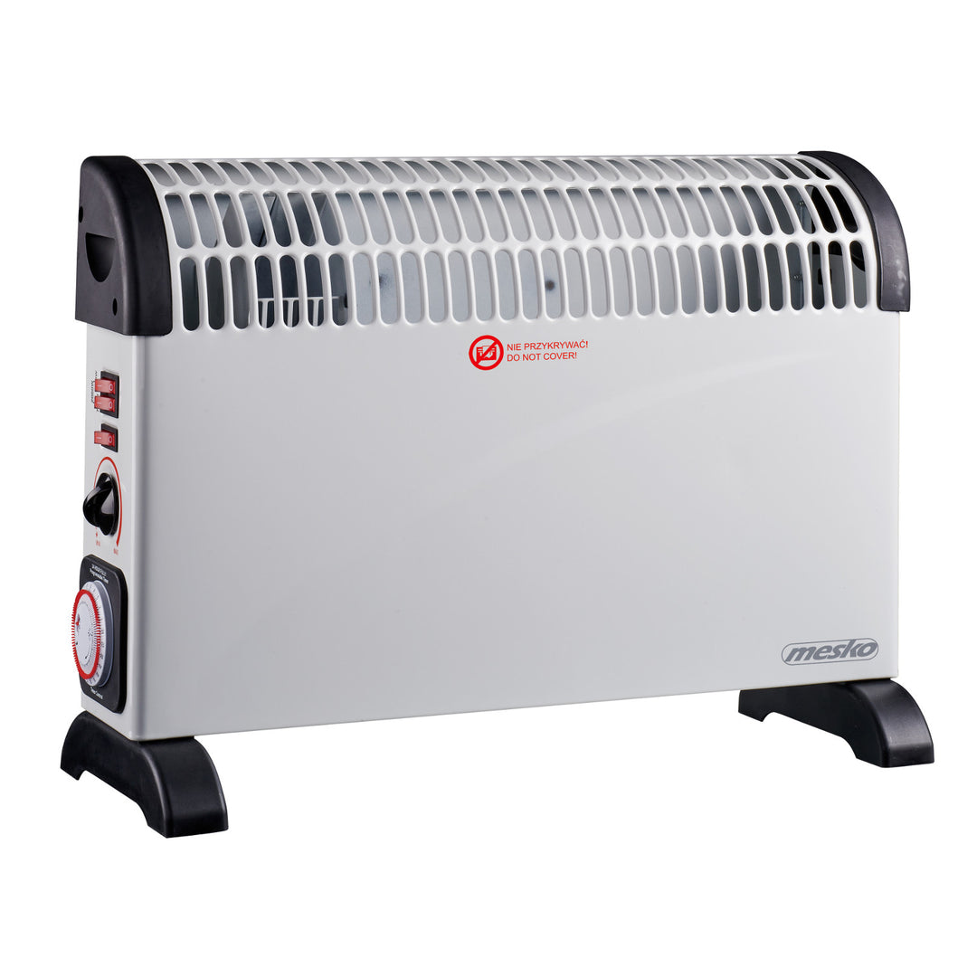 Convector electric, termostat, 2000 W, temporizator de 24 de ore, alb, cablu de 150 cm, Mesko, MS 7741W