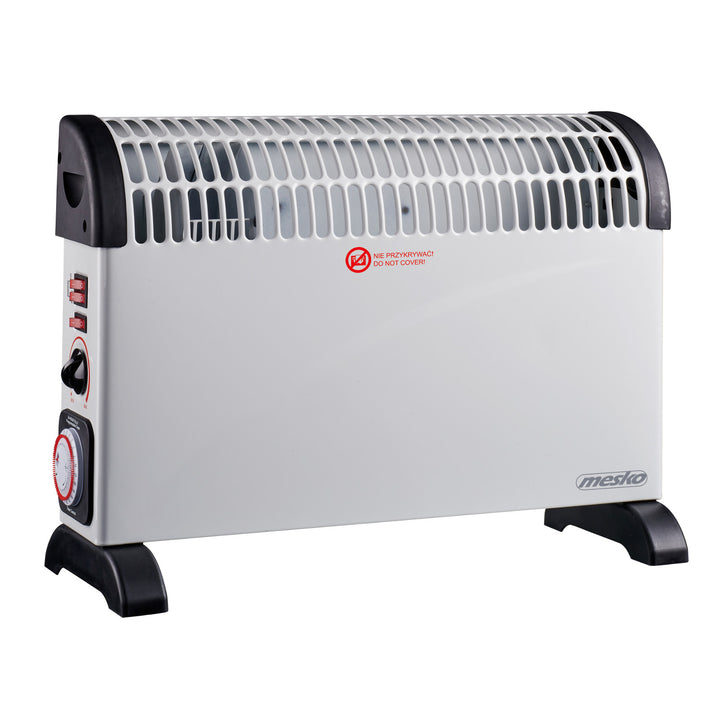 Convector electric, termostat, 2000 W, temporizator de 24 de ore, alb, cablu de 150 cm, Mesko, MS 7741W