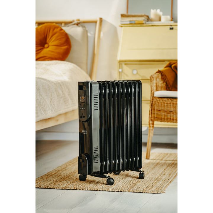 Radiator cu ulei, 11 lamele, 2500 W, telecomandă, afișaj LED, termostat, Camry CR 7813