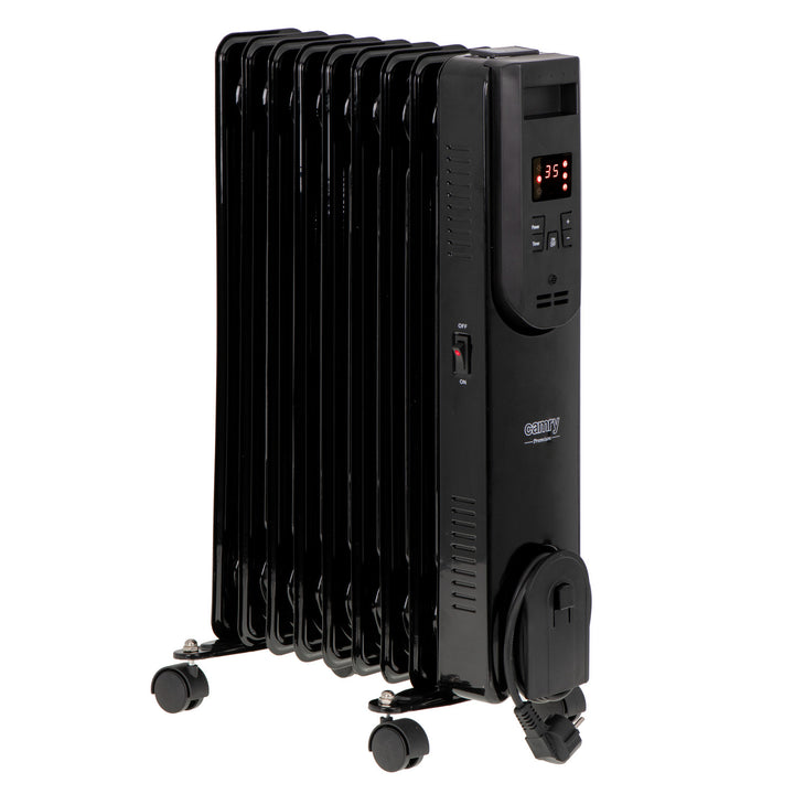 Radiator cu ulei, 11 lamele, 2500 W, telecomandă, afișaj LED, termostat, Camry CR 7813