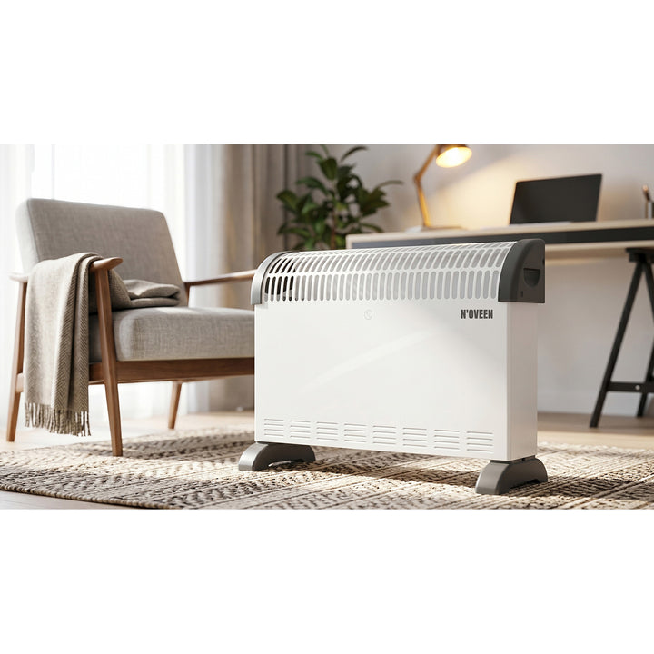 Convector electric, 2000 W, cu termostat, alb, Noveen