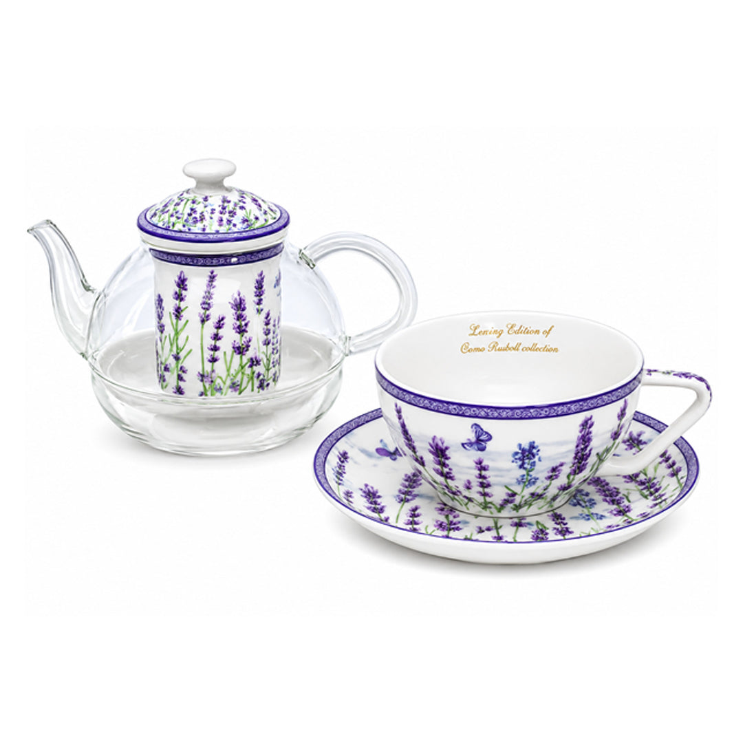 Set de ceai „Lavandă”, cu ceașcă și ceainic (tea for one) Queen Isabell
