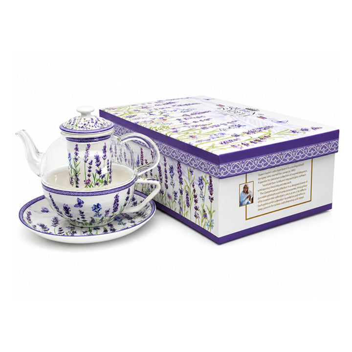Set de ceai „Lavandă”, cu ceașcă și ceainic (tea for one) Queen Isabell
