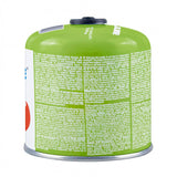 Cartuș de gaz GreenBlue de 500 g. Certificat: Pi 0437, conform cu EN417, butan-propan, interval de temperatură de la -10 °C la +40 °C, supapă de 7/16", GB499, 48 de bucăți
