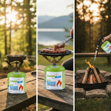 Cartuș de gaz GreenBlue de 500 g. Certificat: Pi 0437, conform cu EN417, butan-propan, interval de temperatură de la -10 °C la +40 °C, supapă de 7/16", GB499, 48 de bucăți