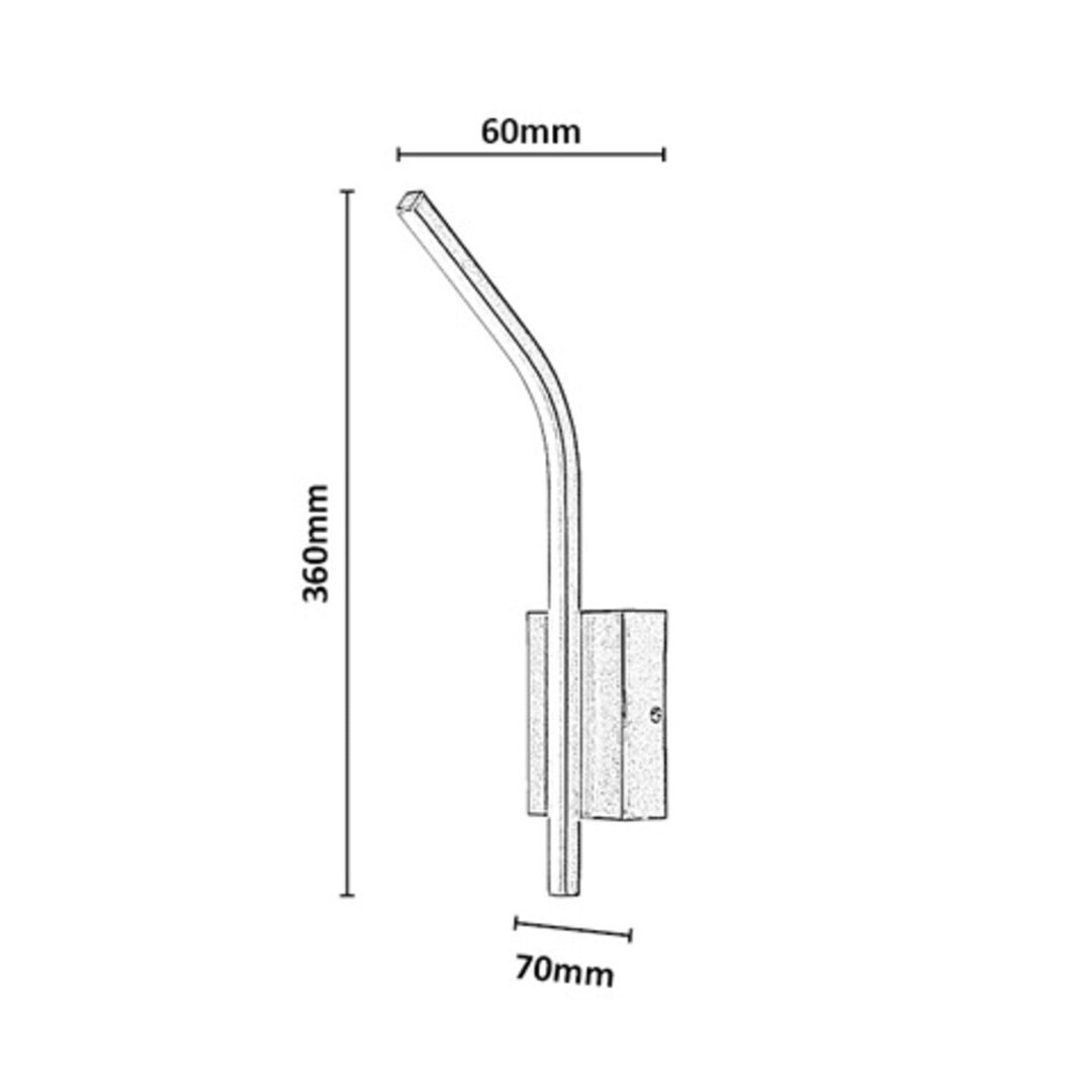 Aplică de interior Tilmann, culoare gunmetal, LED 10 W, 550 lm, 4000 K, înălțime 36 cm, IP44, cu comandă tactilă, 75000
