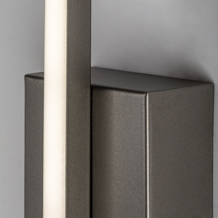 Aplică de interior Tilmann, culoare gunmetal, LED 10 W, 550 lm, 4000 K, înălțime 36 cm, IP44, cu comandă tactilă, 75000