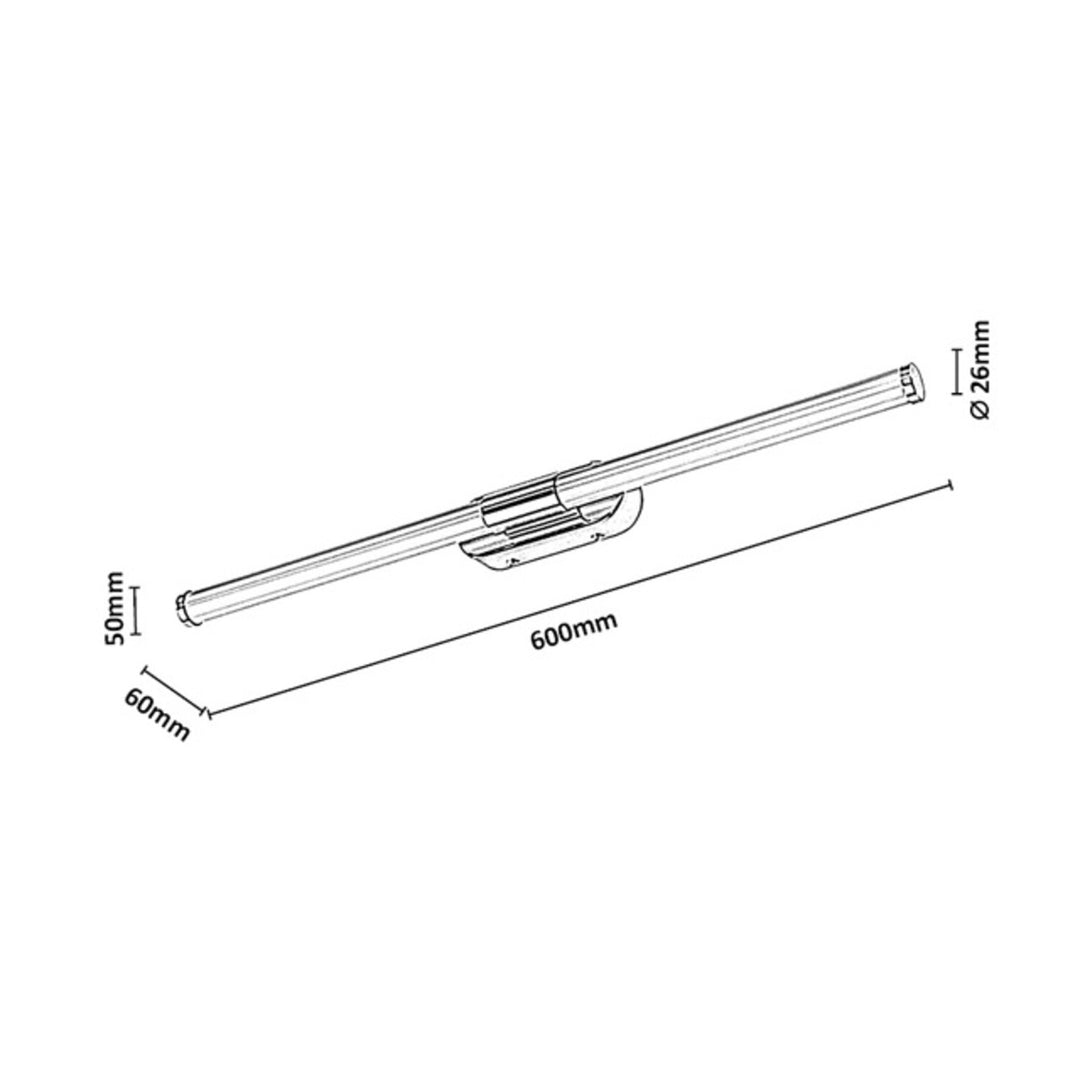 Aplică de interior Tenebra, LED 8 W, 1000 lm, 4000 K, L 60 cm, IP44, crom, 75095