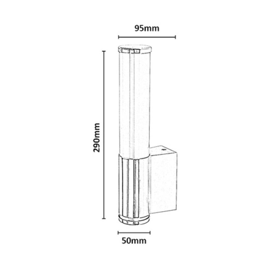 Aplică de interior Tenero, LED 6 W, 4000 K, 600 lm, H 29 cm, crom, IP44, 75100
