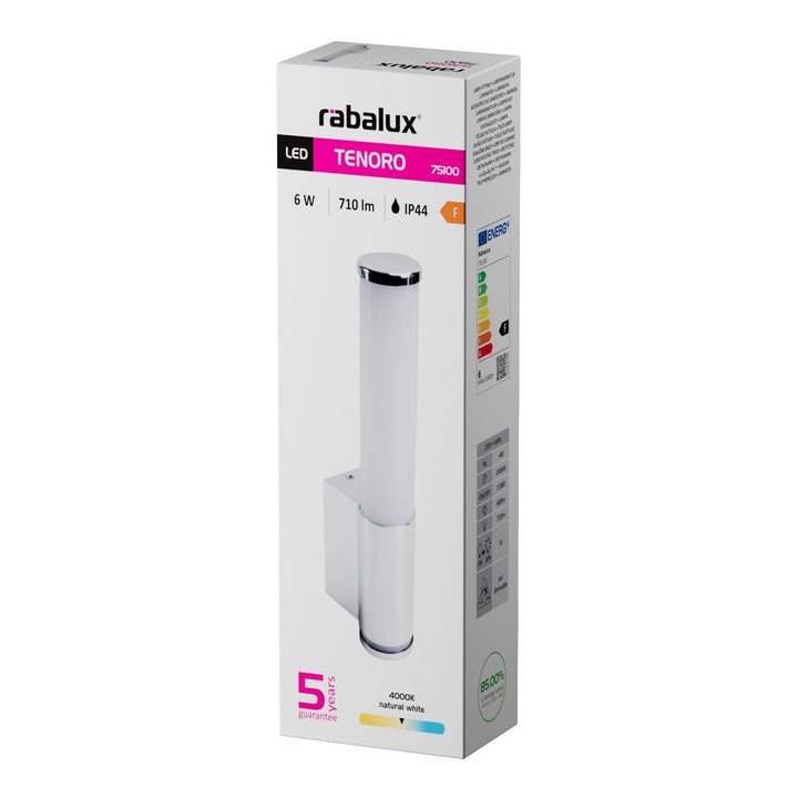Aplică de interior Tenero, LED 6 W, 4000 K, 600 lm, H 29 cm, crom, IP44, 75100