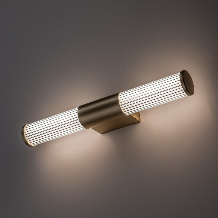 Aplică de baie, Calyn, LED 8 W, 4000 K, 620 lm, L 40 cm, auriu, IP44, 75104