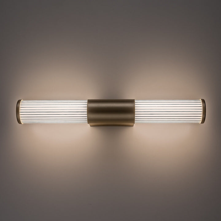 Aplică de baie, Calyn, LED 8 W, 4000 K, 620 lm, L 40 cm, auriu, IP44, 75104