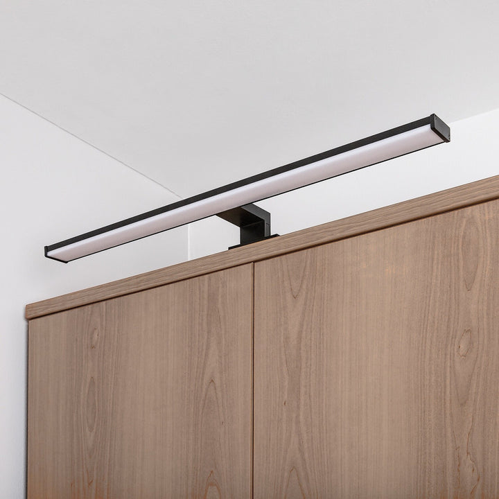 Aplică de baie, Seyra, LED 12 W, 4000 K, 910 lm, L 60 cm, negru, IP44, 75113